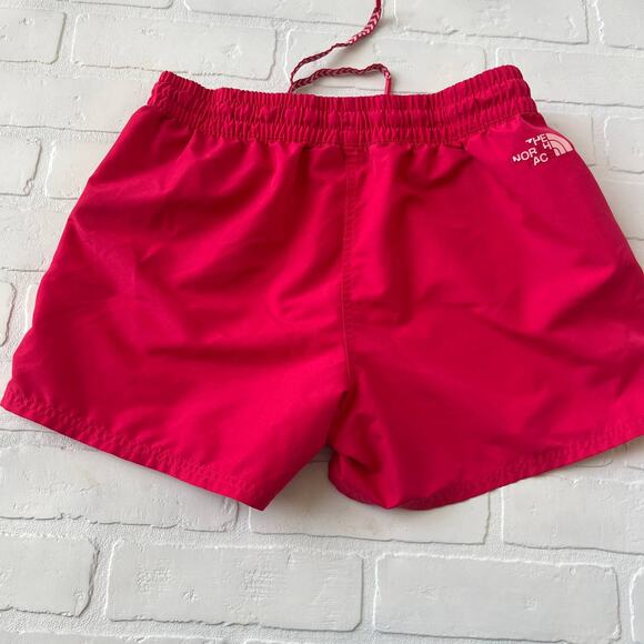 The North Face Women's Bright Pink Shorts with Chevron Drawstring -sz M - Picture 2 of 6